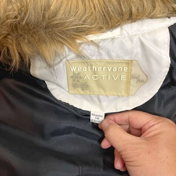 Weathervane Active Quilted Puffer Faux Fur Collar Sleeveless Pocket Zip Vest - Picture 11 of 13